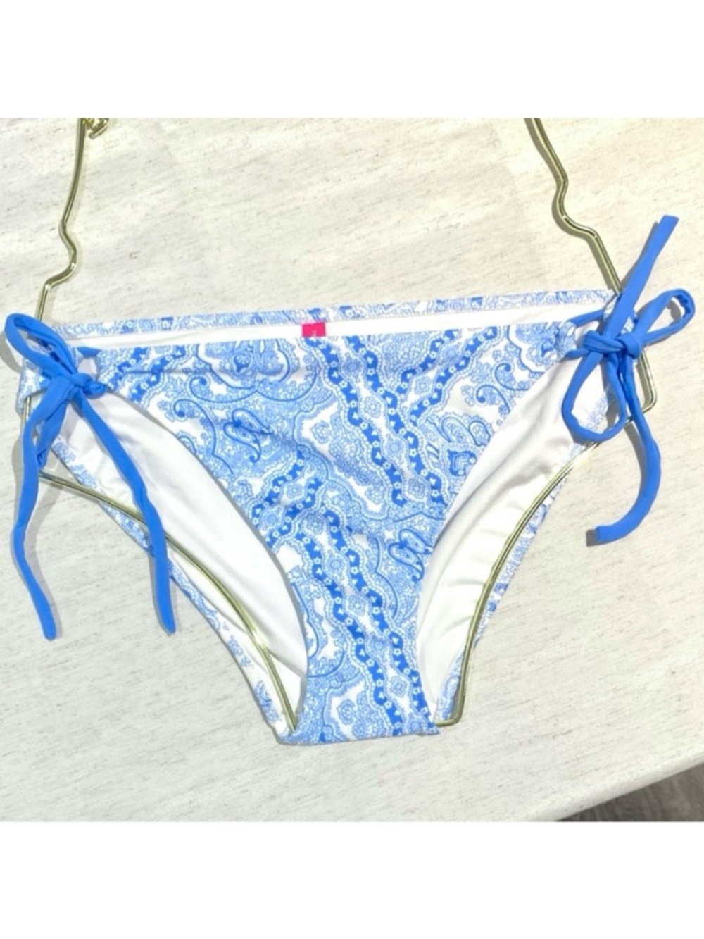 NWOT - Victoria's Secret Blue and White Pattern Bikini Bottom